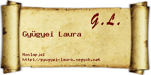 Gyügyei Laura névjegykártya